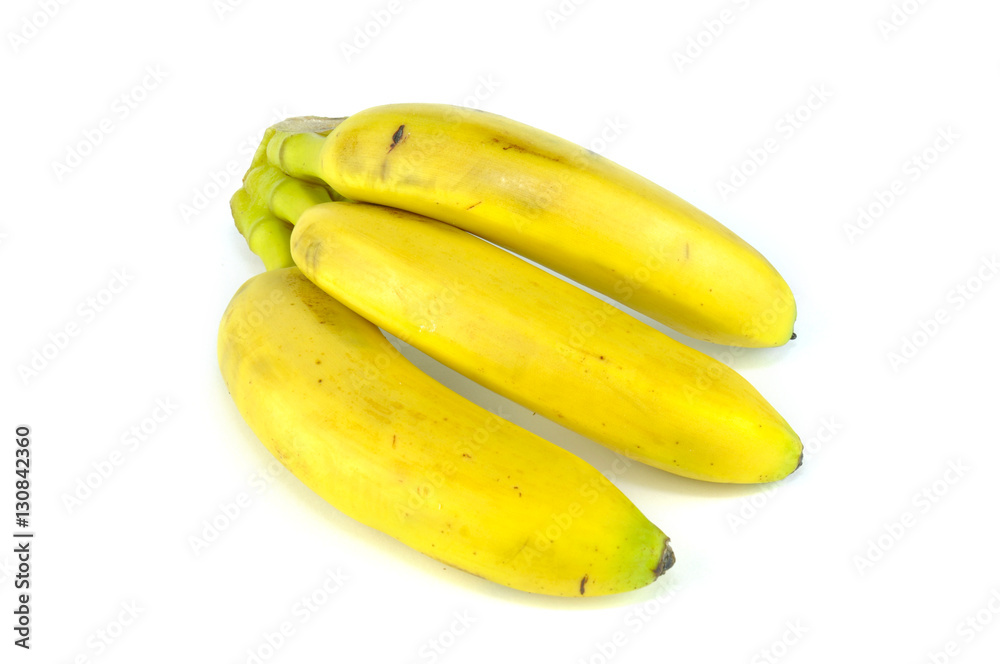 Small bananas isolated on white background Small bananas isolated on white background