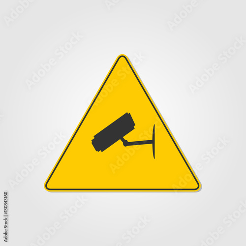Video Surveillance Sign Illustration