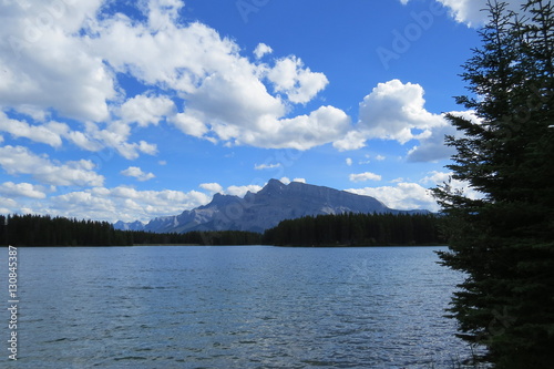 Photography: Beautiful landscape with a lake and clouds. Banff, Alberta, Canada.