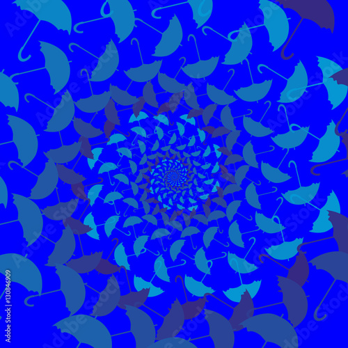 Blue flowers seamless pattern