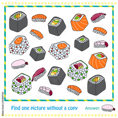 different types of sushi - game