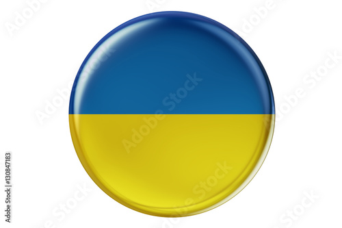 Free Download Badge with flag of Ukraine, 3D rendering - GFXLoad