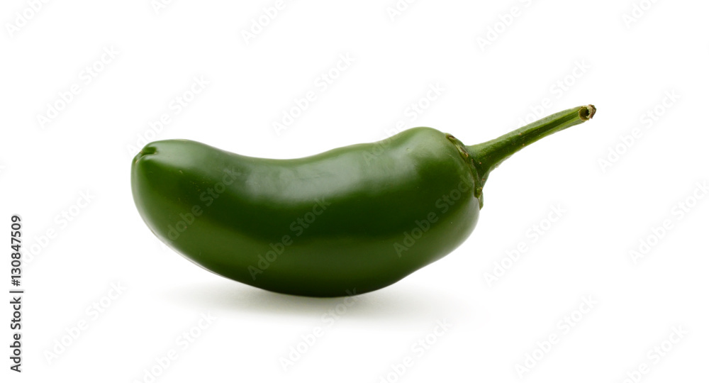 Green Jalapeno Pepper Isolated On White Background Green Jalapeno Pepper Isolated On White Background