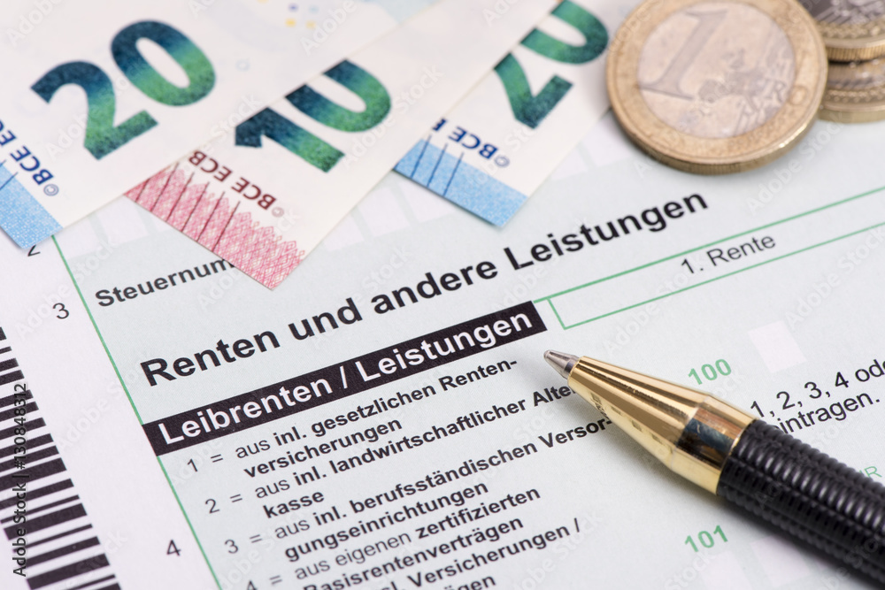 Rente und Steuererklärung für Finanzamt Rente und Steuererklärung für Finanzamt