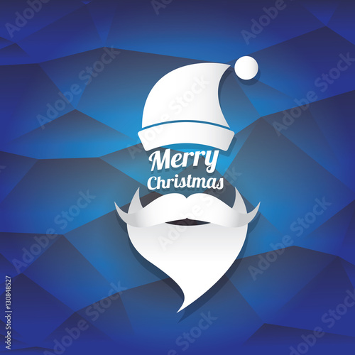 vector Christmas hipster santa claus greeting card