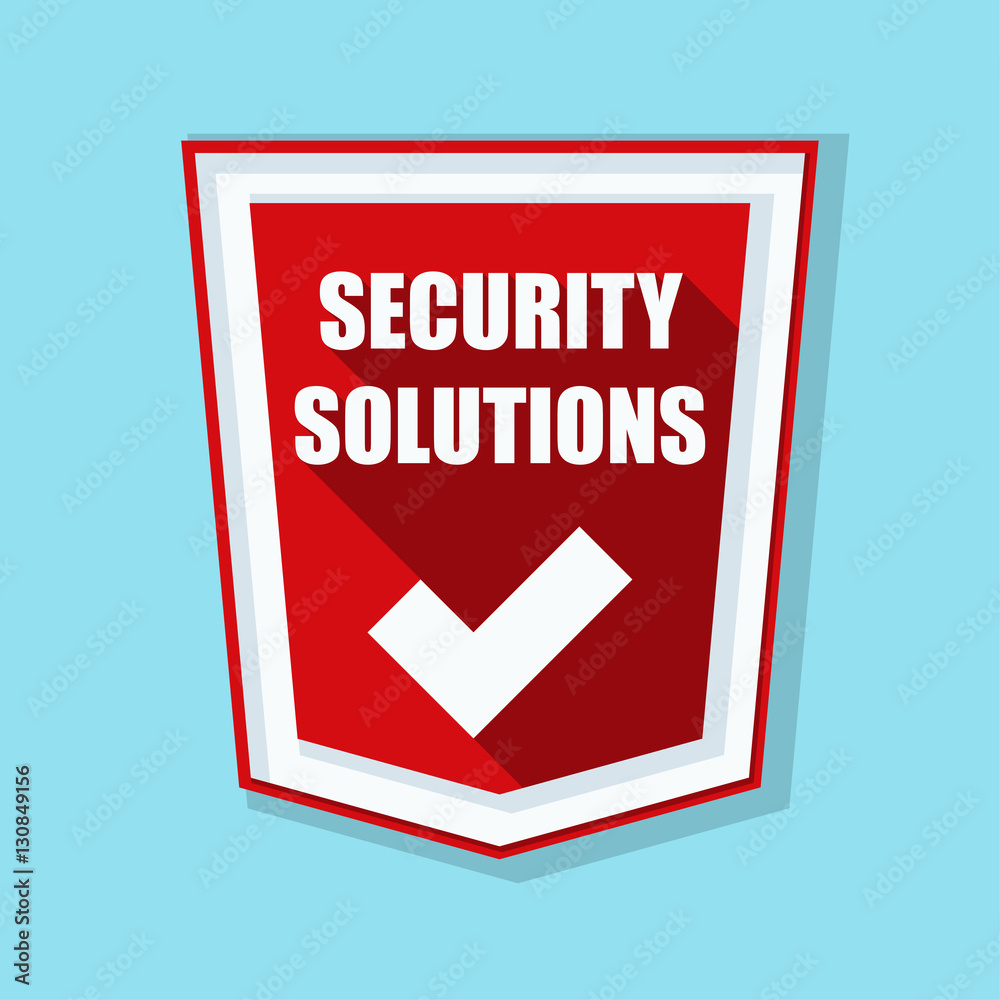 Security Solutions shield illustration Security Solutions shield illustration