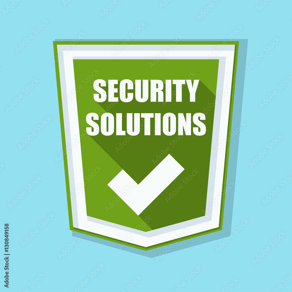 Security Solutions shield illustration Security Solutions shield illustration