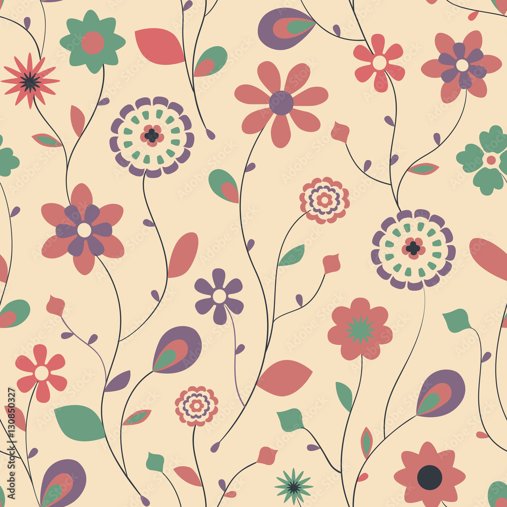 Abstract flower seamless pattern.EPS 8