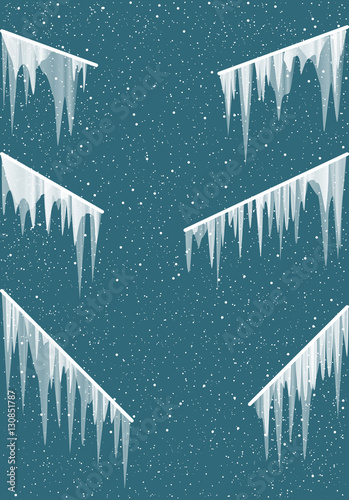 Icicles on the railing