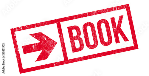 Book stamp. Grunge design with dust scratches. Effects can be easily removed for a clean, crisp look. Color is easily changed. rubber grunge