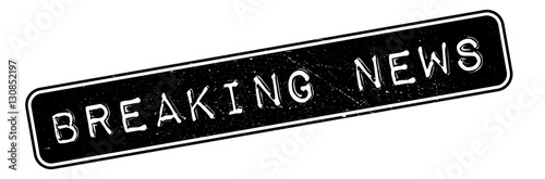 Breaking News rubber stamp. Grunge design with dust scratches. Effects can be easily removed for a clean, crisp look. Color is easily changed.