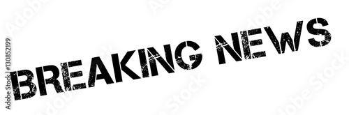 Breaking News rubber stamp. Grunge design with dust scratches. Effects can be easily removed for a clean, crisp look. Color is easily changed.