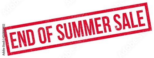 End Of Summer Sale rubber stamp. Grunge design with dust scratches. Effects can be easily removed for a clean, crisp look. Color is easily changed.