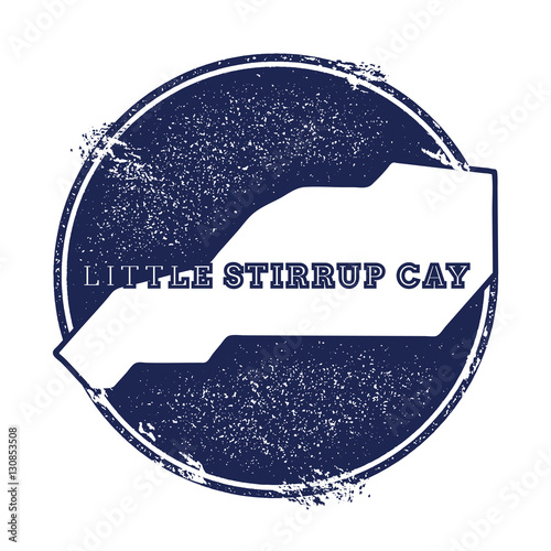 Little Stirrup Cay vector map. Grunge rubber stamp with the name and map of island, vector illustration. Can be used as insignia, logotype, label, sticker or badge.