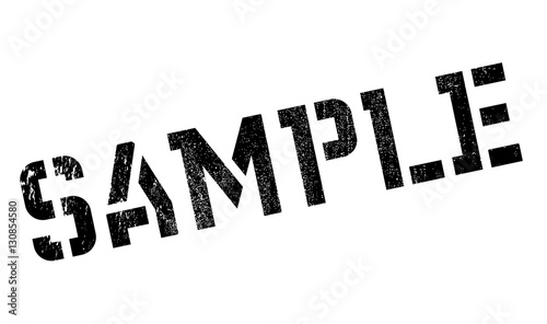 Sample stamp. Grunge design with dust scratches. Effects can be easily removed for a clean, crisp look. Color is easily changed.