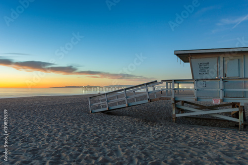 Lifeguard House Closed at Dusk