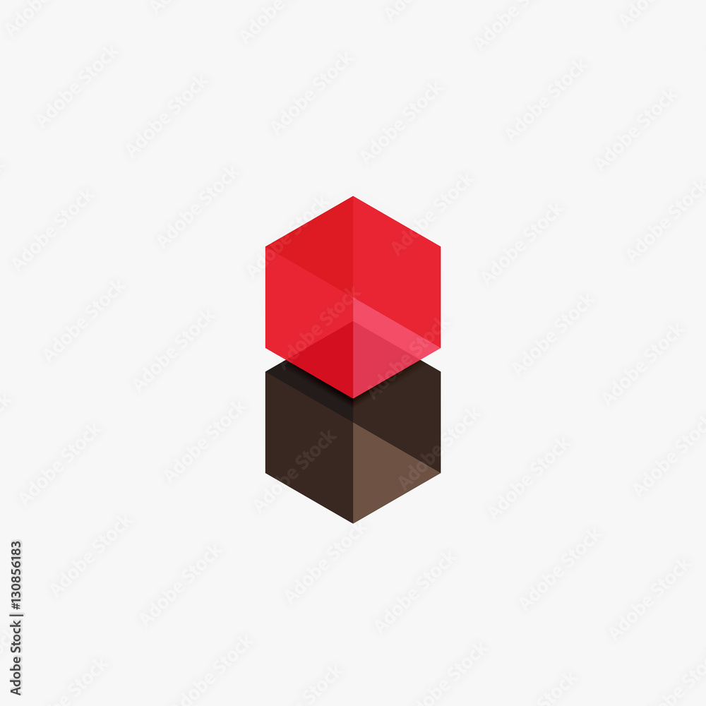 Obraz premium Empty blank hexagon layout, geometric template for text and options