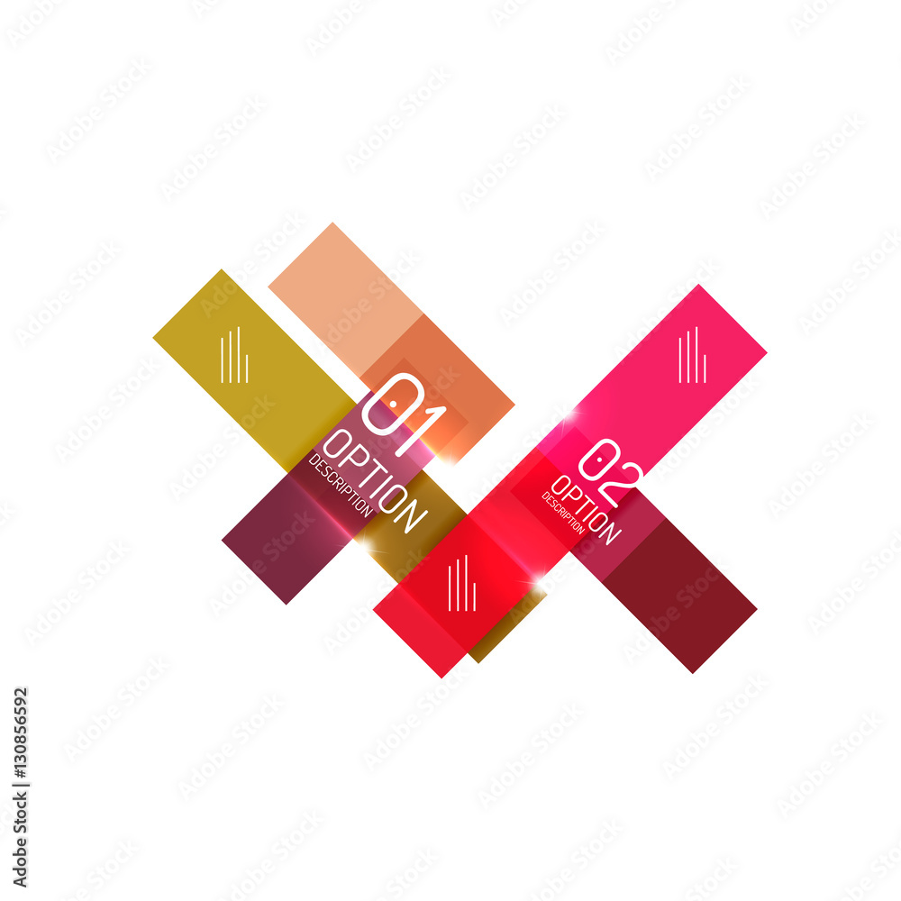 Geometric abstract composition with text and options Geometric abstract composition with text and options