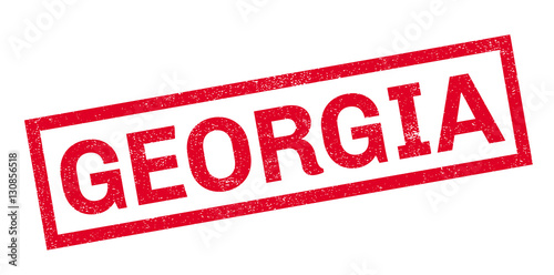 Georgia rubber stamp. Grunge design with dust scratches. Effects can be easily removed for a clean, crisp look. Color is easily changed.