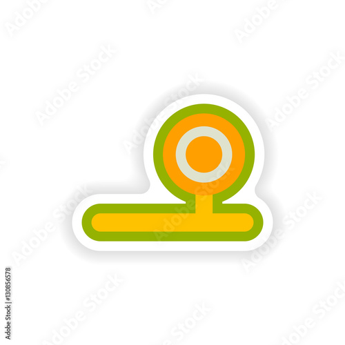 paper sticker on white background instrument otolaryngologist