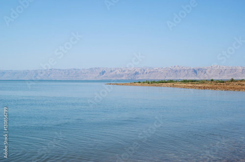 Dead Sea landscape view Israel coast
