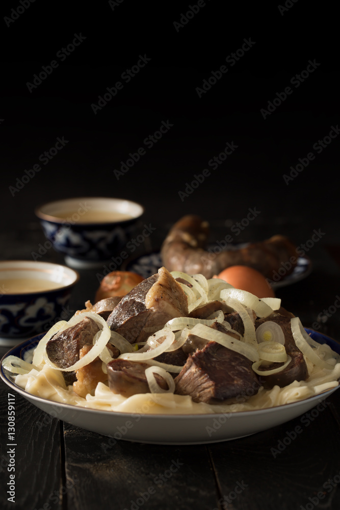 National Kazakh dish - Beshbarmak National Kazakh dish - Beshbarmak