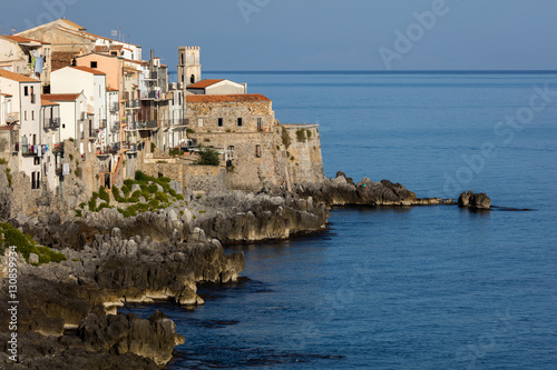 Town of Cefalu, Sicily, Italy .