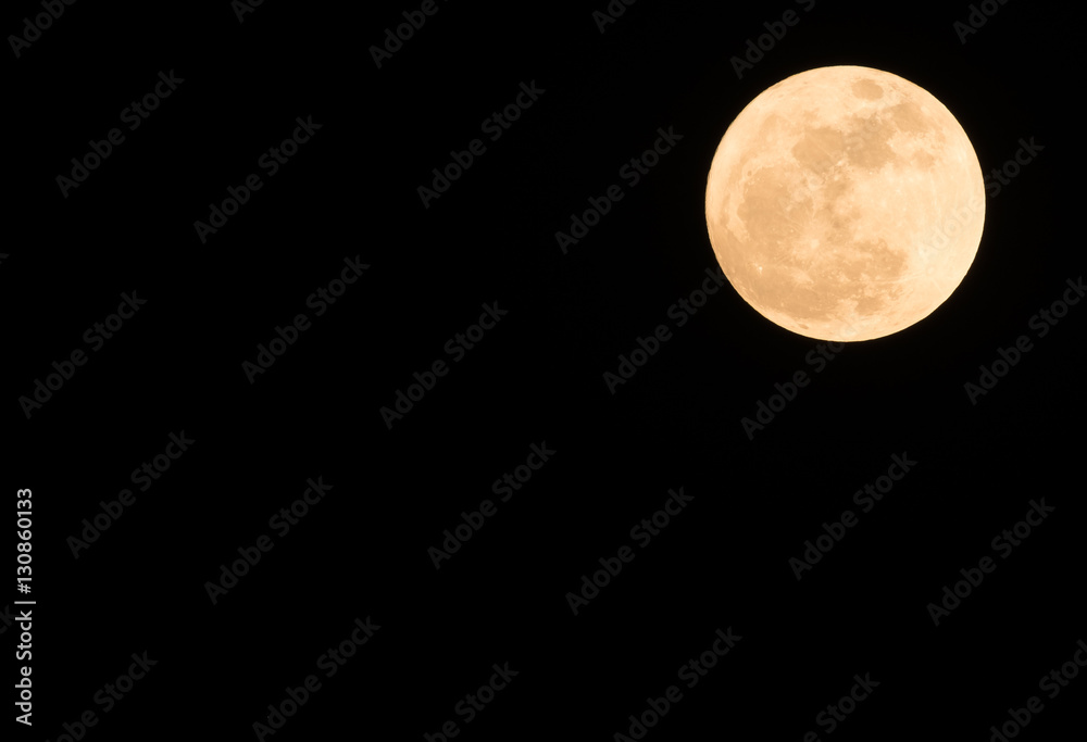 Fototapeta premium A full moon captured from Bangkok Thailand
