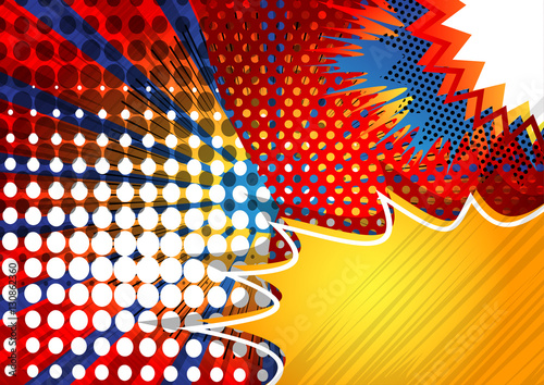 Vector illustrated cartoon, comic book style background.