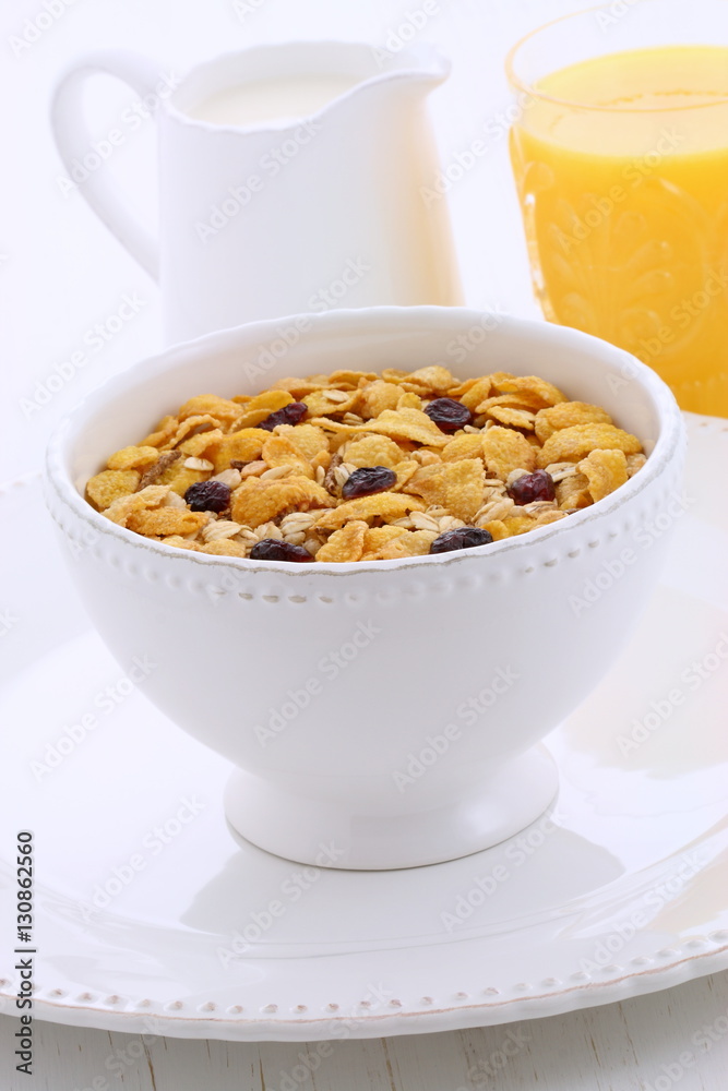 Delicious organic muesli cereal Delicious organic muesli cereal