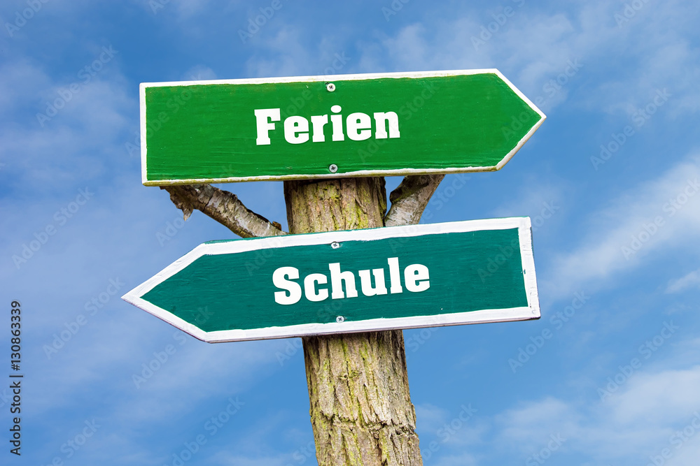 Fototapeta premium Schild 127 - Ferien