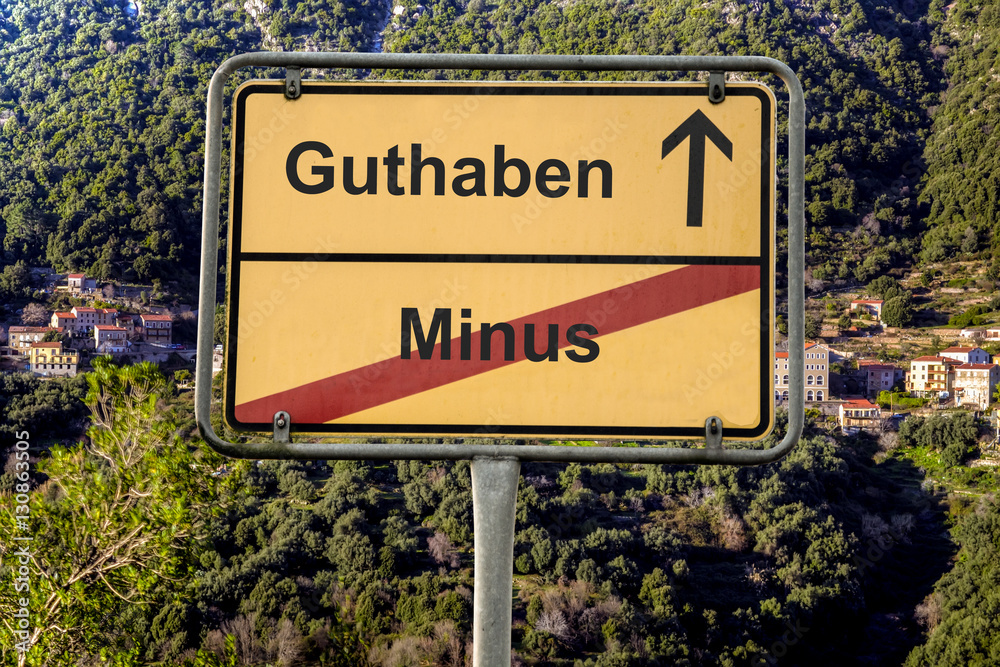 Schild 186 - Guthaben