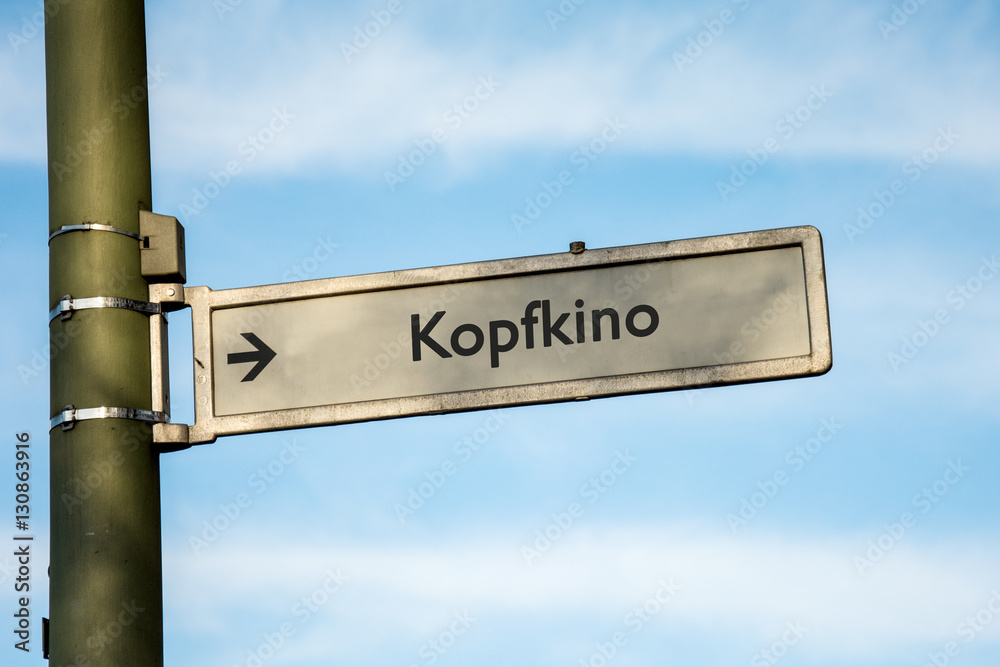 Fototapeta premium Schild 67 - Kopfkino
