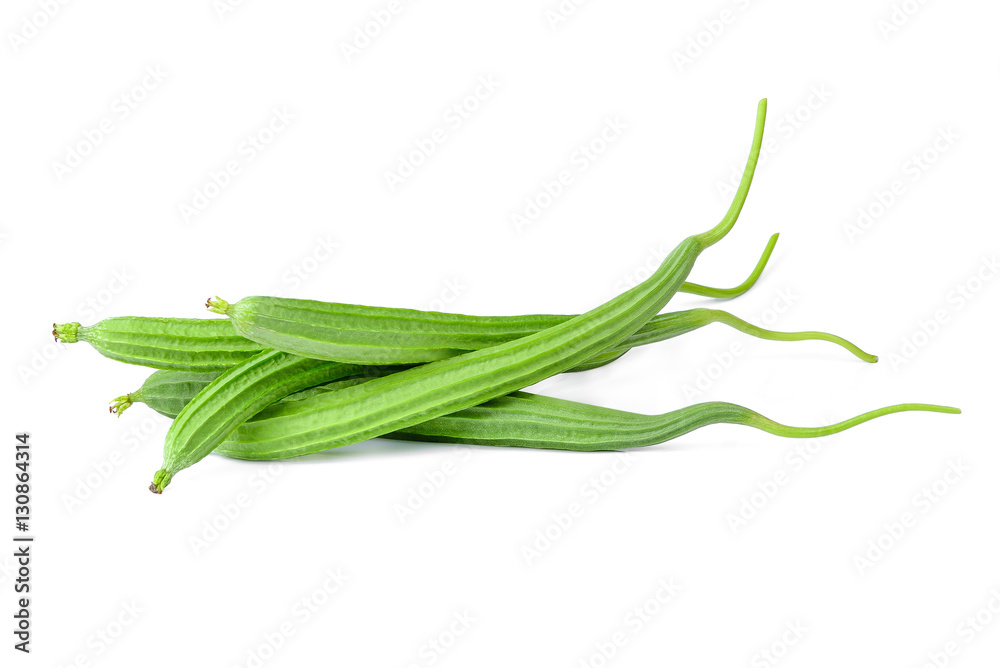 Fototapeta premium fresh luffa acutangula isolated on white background