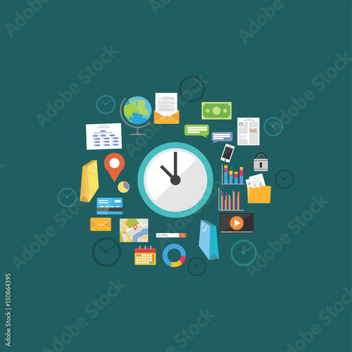 Time management concept illustration..