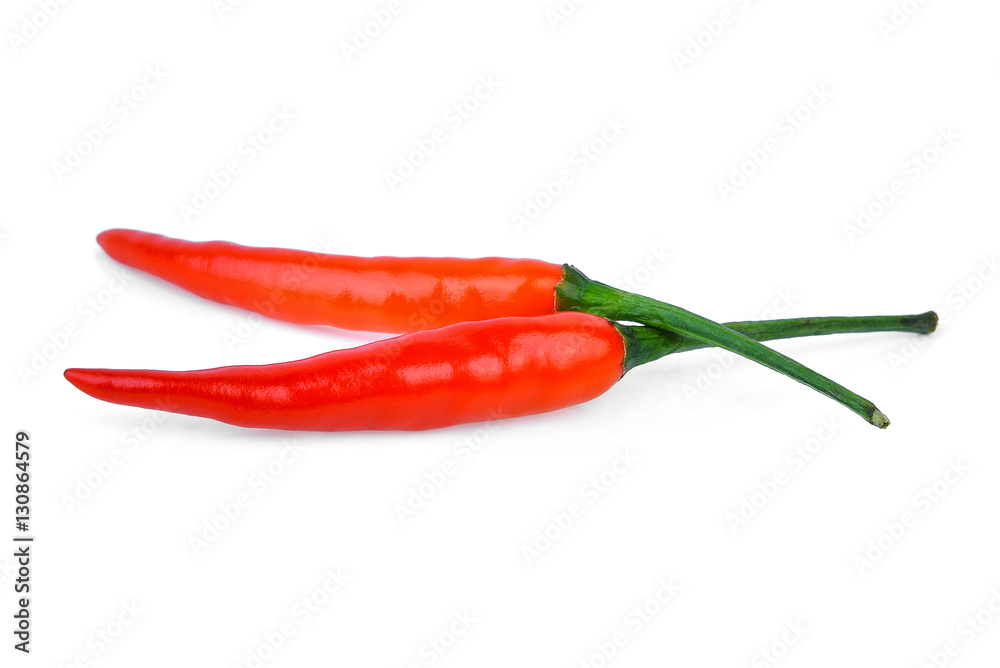 fresh red hot chili pepper isolated on white background fresh red hot chili pepper isolated on white background