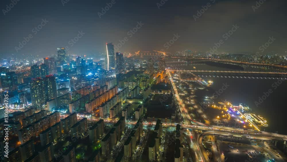 Time lapse of Seoul City Skyline,South Korea. Time lapse of Seoul City Skyline,South Korea.