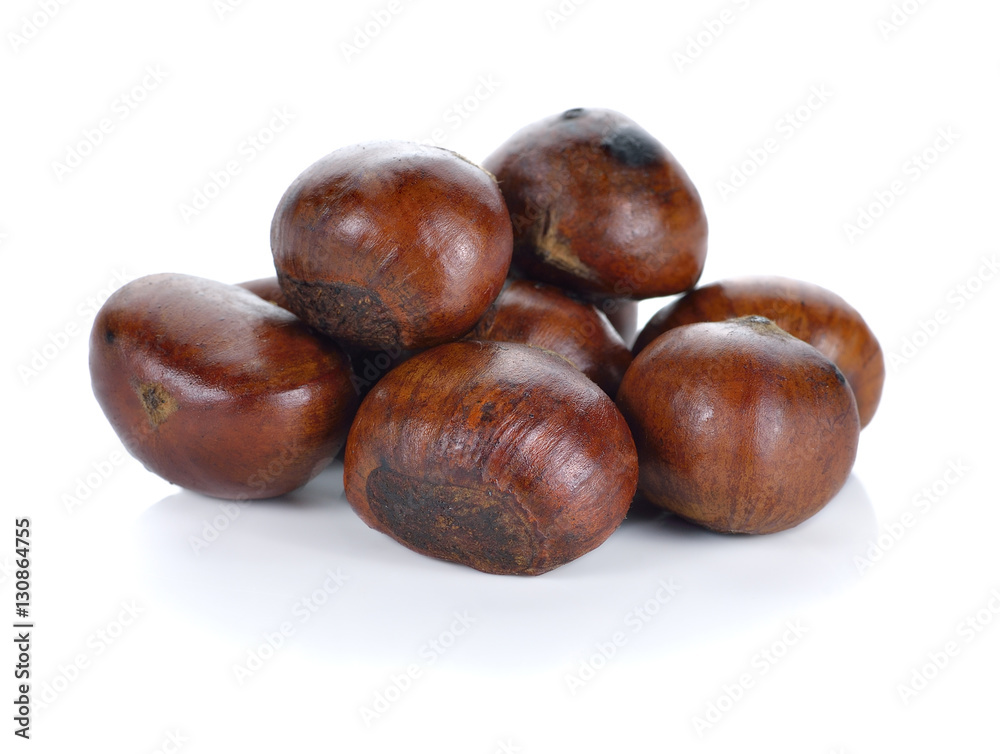 chestnuts isolated on white background chestnuts isolated on white background