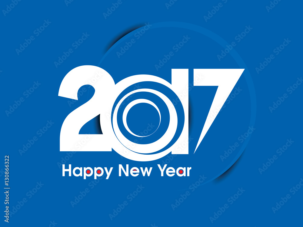 Obraz premium abstract happy new year 2017 text background