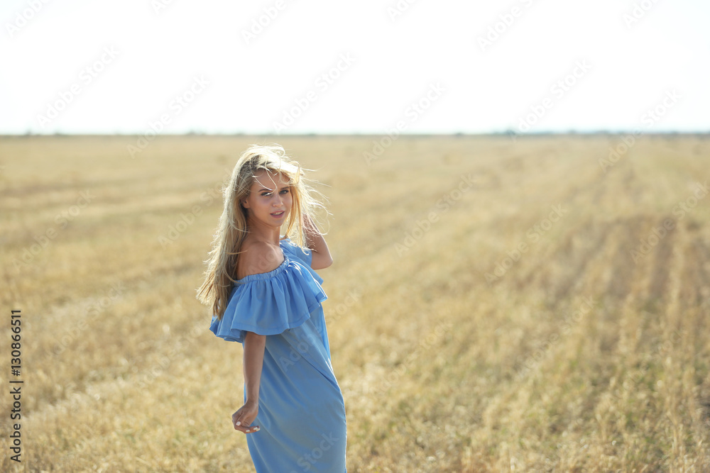 Young woman in field Young woman in field