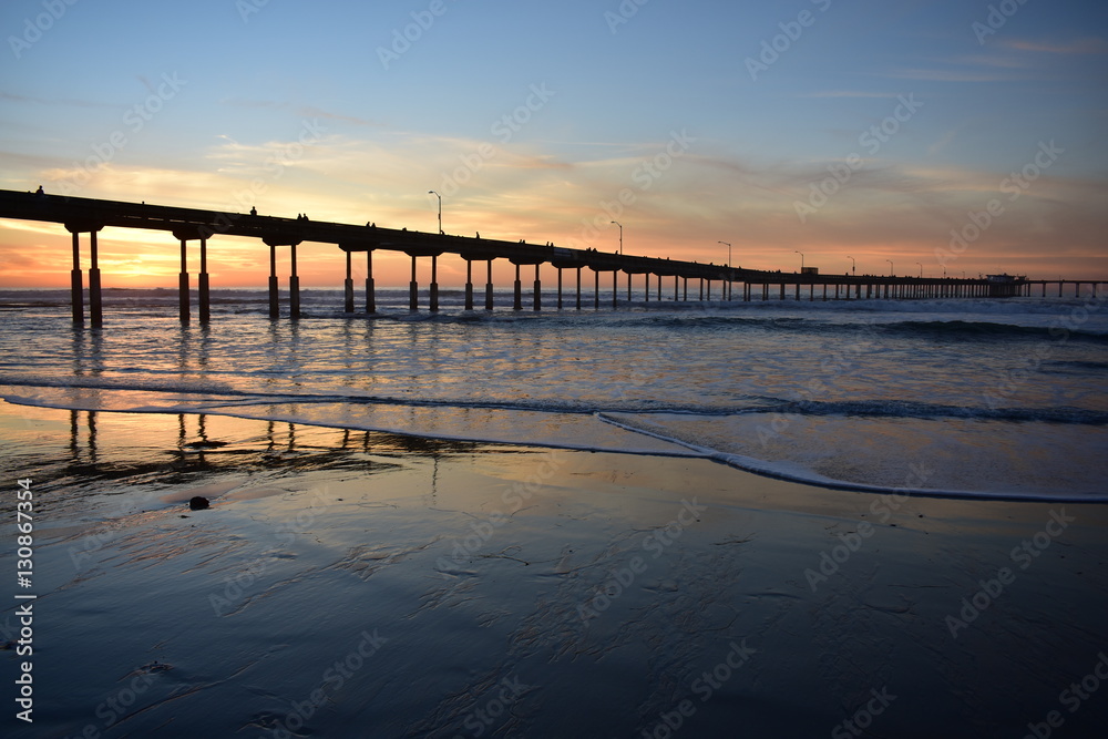 Sunset at Ocean Beach Pier CA