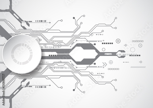 Vector circuit board background technology. illustration