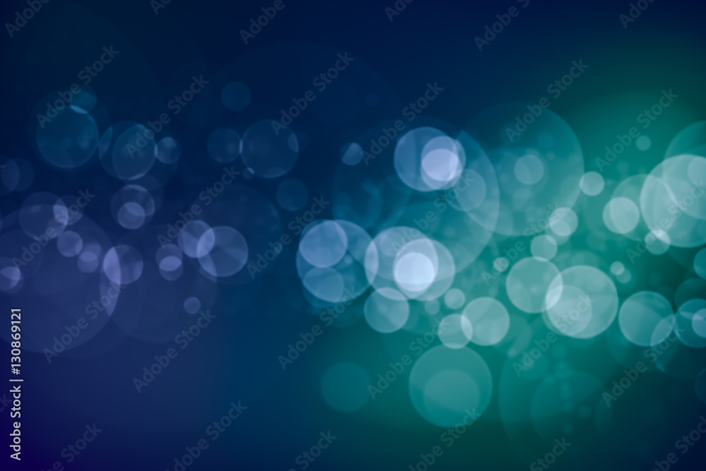 Abstract light circular bokeh background illustration in blue co