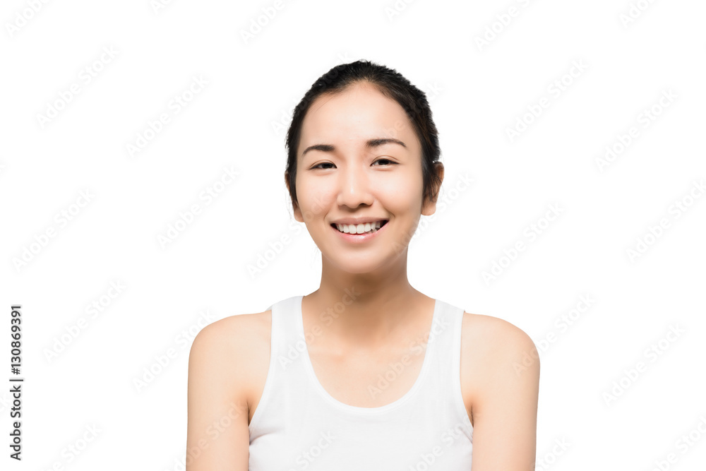 closeup young beautiful woman non make up face closeup young beautiful woman non make up face