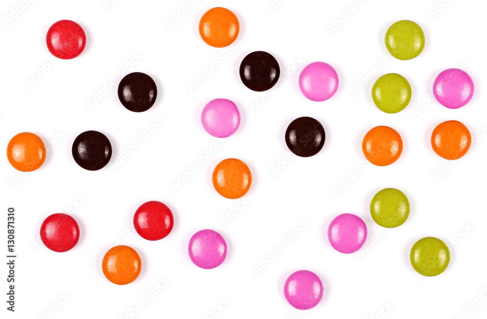 Fototapeta premium Colorful candies isolated on white