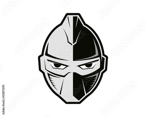 Ninja head mascot logo vector illustration