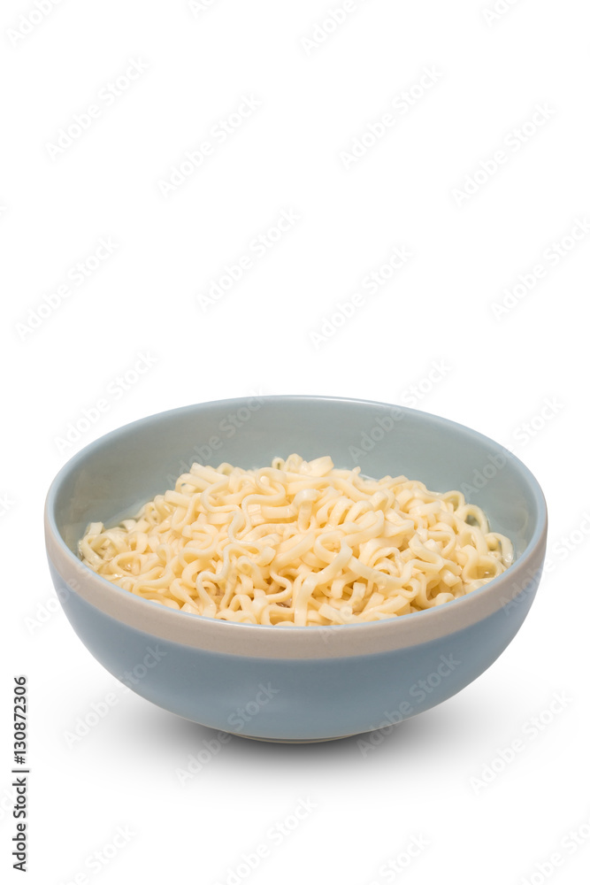 instant noodle in a bowl on white background, empty space for design, this has clipping path. instant noodle in a bowl on white background, empty space for design, this has clipping path.