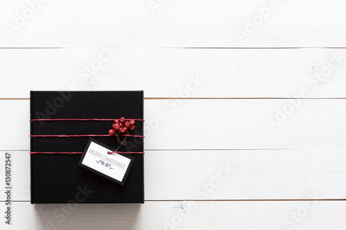 Elegant and beautiful black, red and white christmas present