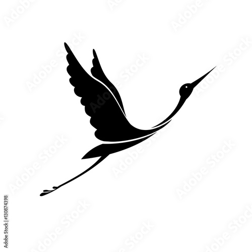 Stork icon. Stork icon.