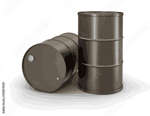 Oil drums. Image with clipping path